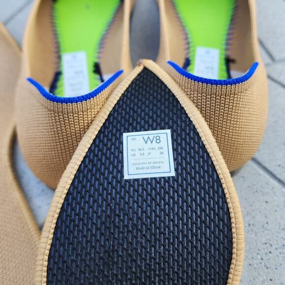 Rothy's The Point Amber Knit Ballet Flats 8 - Picture 9 of 14